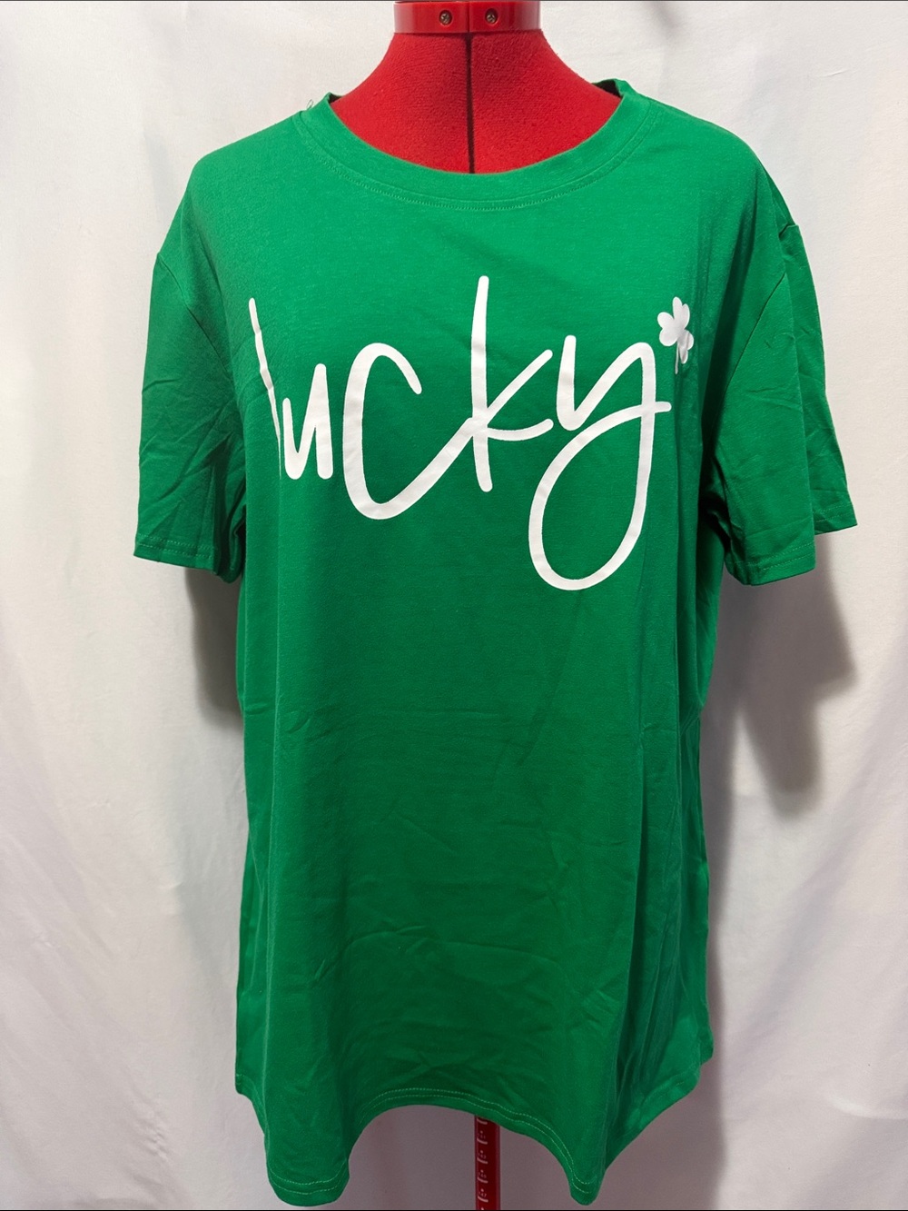 Women's Green 'Lucky' Short Sleeve Tee